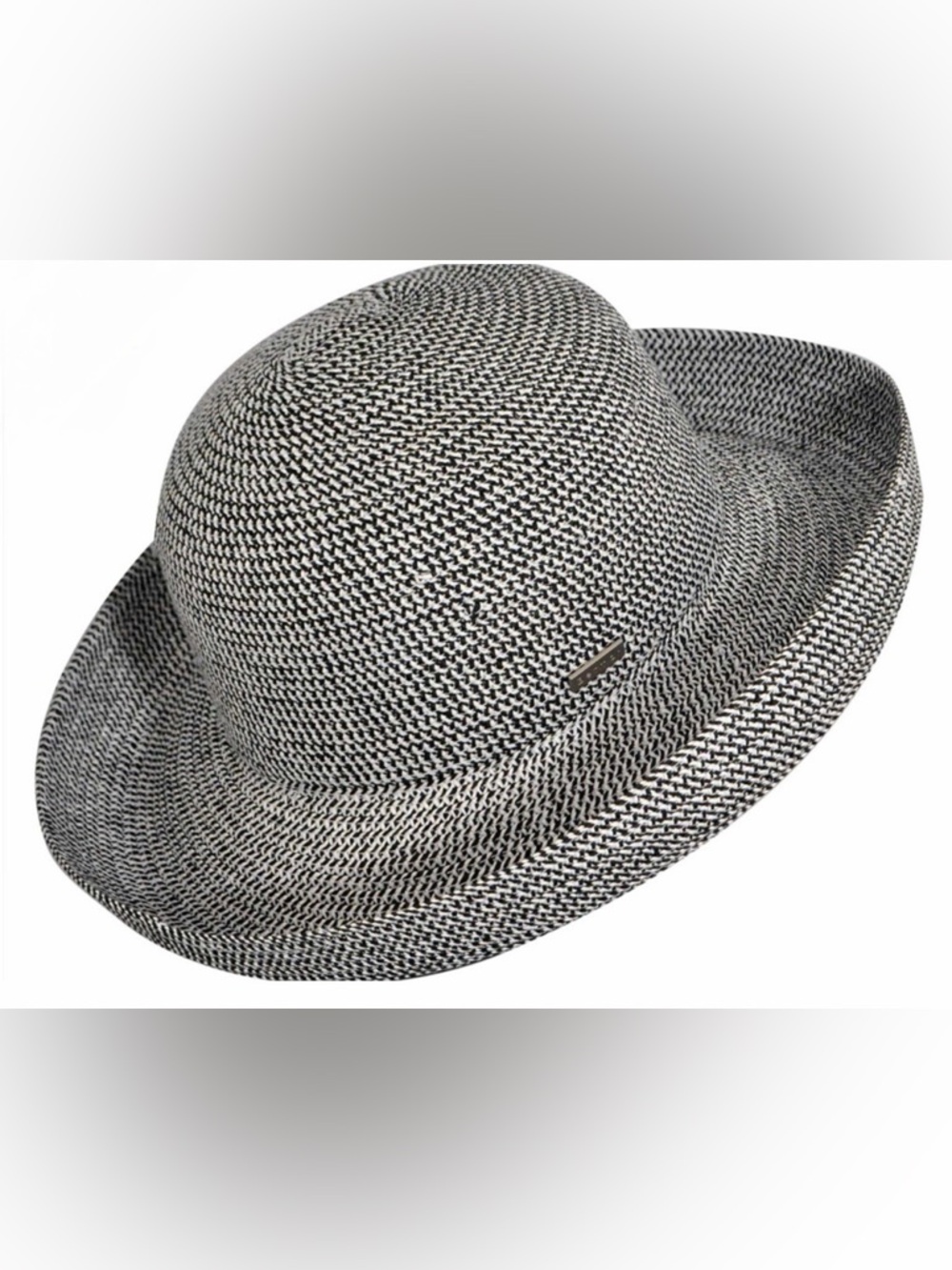 Women’s Betmar Classic Black & White Roll Up Sun Hat One Size Fits Most